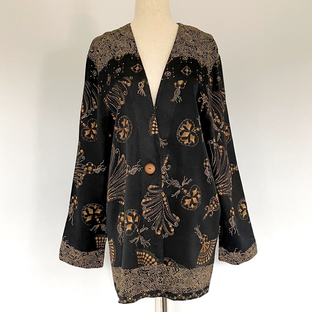 ✨ Vintage Signet Sportswear Made in USA Shirt Blazer with Jewel Stars Pattern